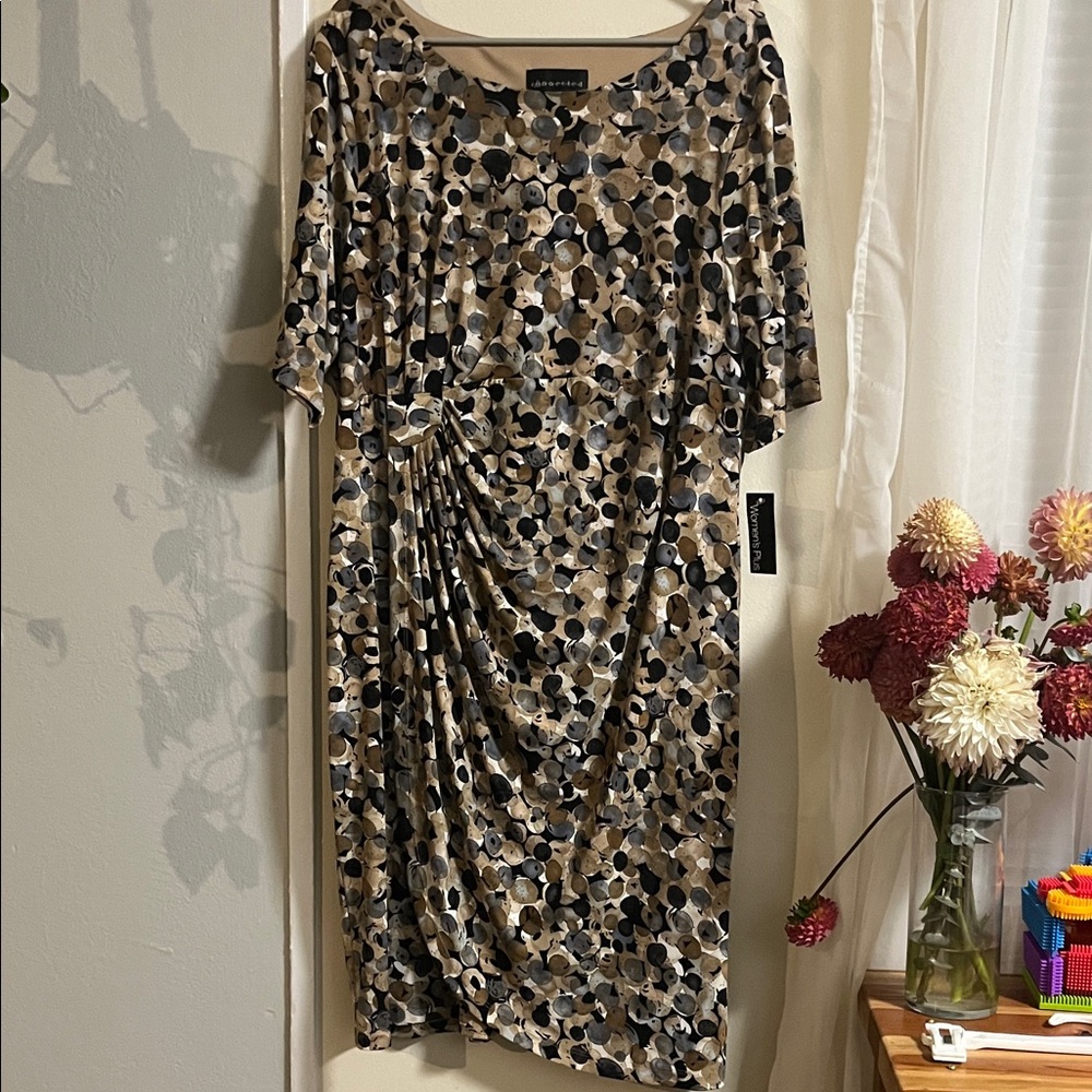 Elegant Polka Dot Midi Dress